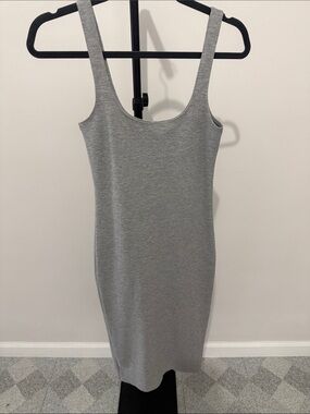 Bardot Grey Scoop Neck Tank Midi Dress